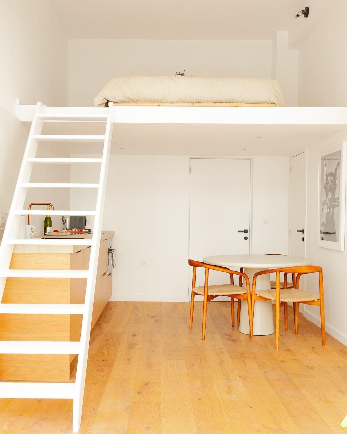 1 Bdr Flat Met Cozy Mezzanine Appartement *